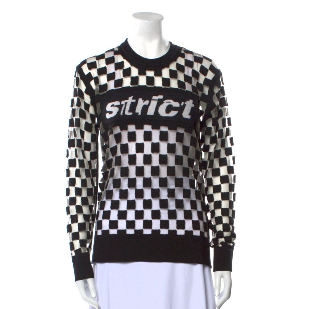 ALEXANDER WANG Printed Crew Neck Sweater Size: XS